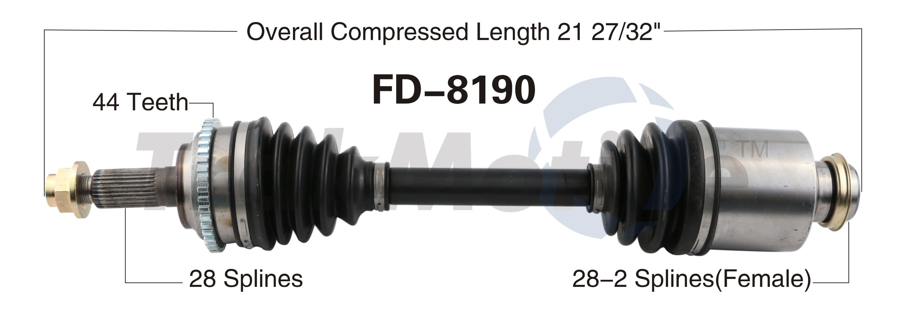 2012, 2011, 2010 Ford Fusion CV Axle Shaft