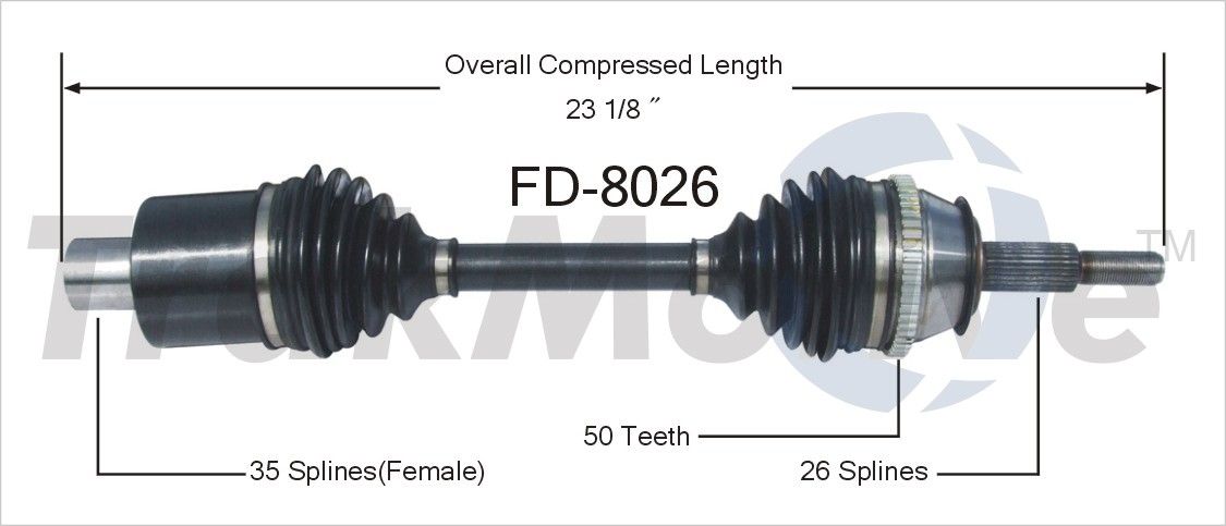 1998, 1997, 1996, 1995 Ford Windstar CV Axle Shaft