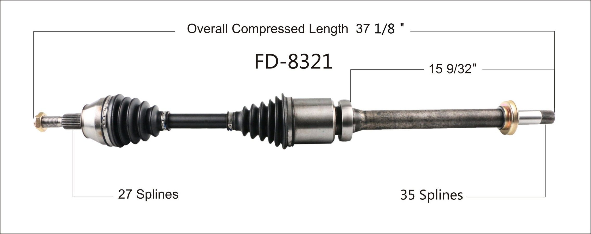 2016, 2015, 2014 Ford Transit Connect Connect CV Axle Shaft