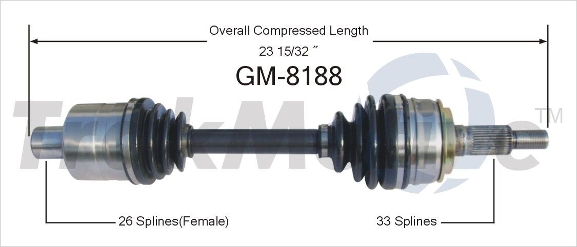 2005, 2004, 2003 Chevrolet Astro CV Axle Shaft