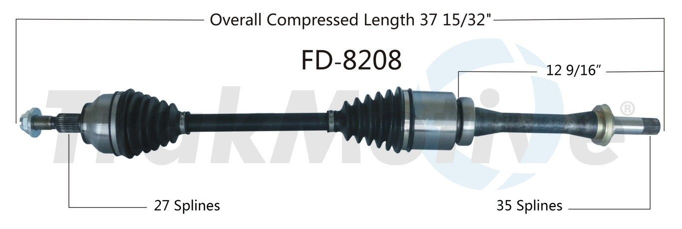 2019, 2018, 2017, 2016, 2015, 2014, 2013 Ford Escape CV Axle Shaft