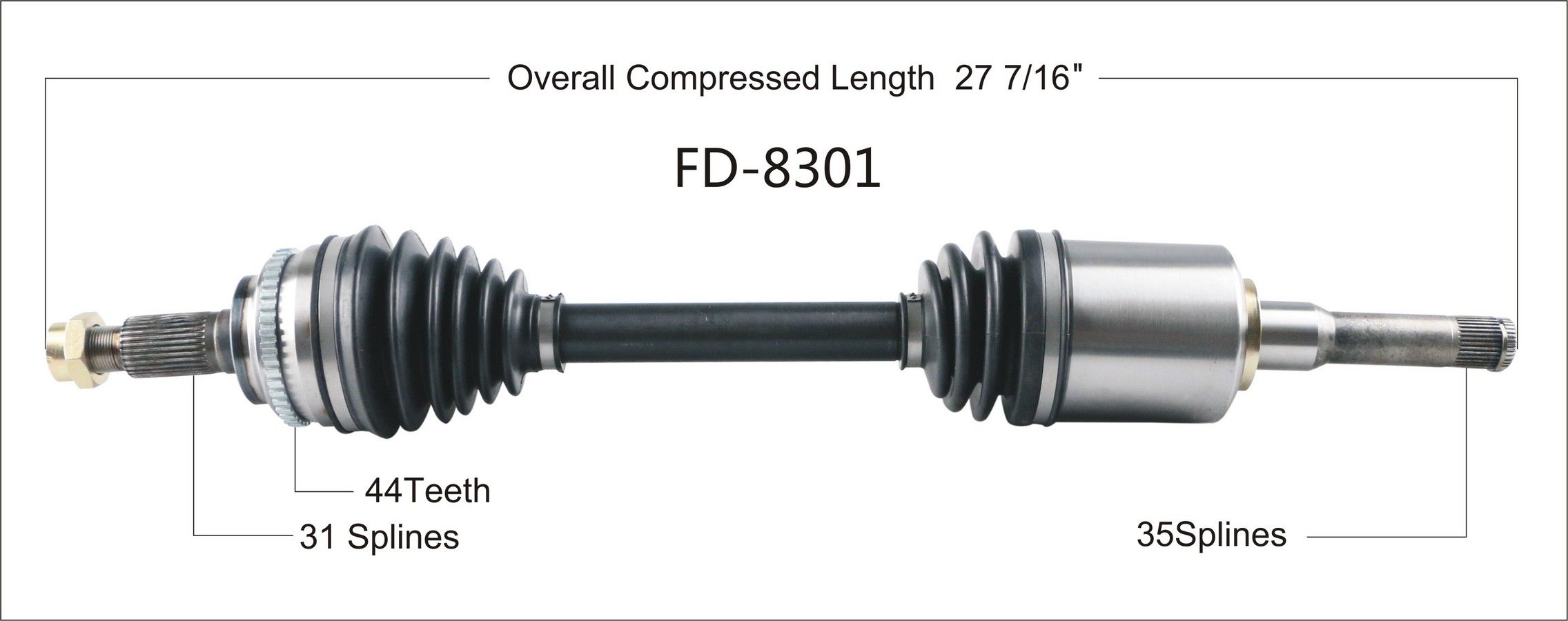 2014, 2013, 2012 Ford Edge CV Axle Shaft