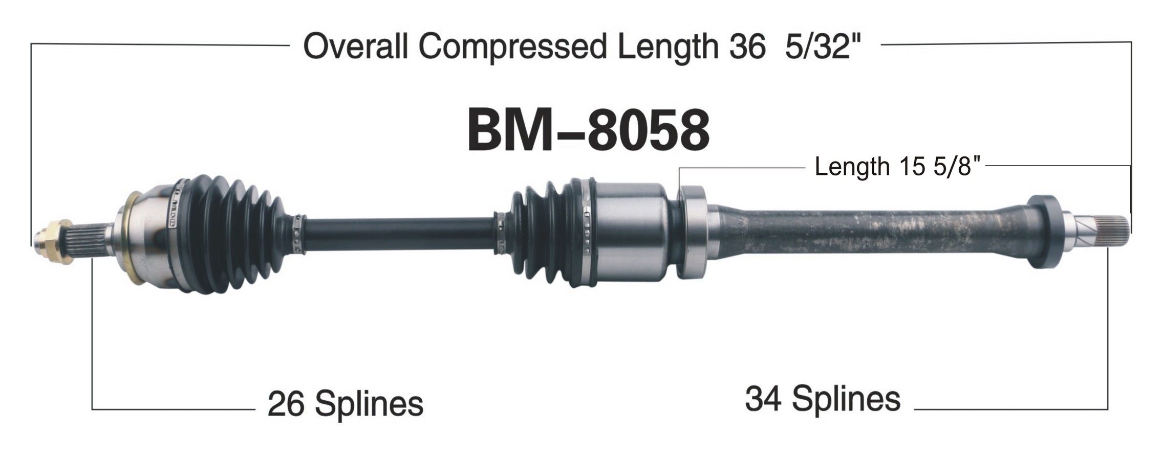 2015, 2014, 2013, 2012, 2011, 2010, 2009, 2008, 2007 Mini Cooper CV Axle Shaft