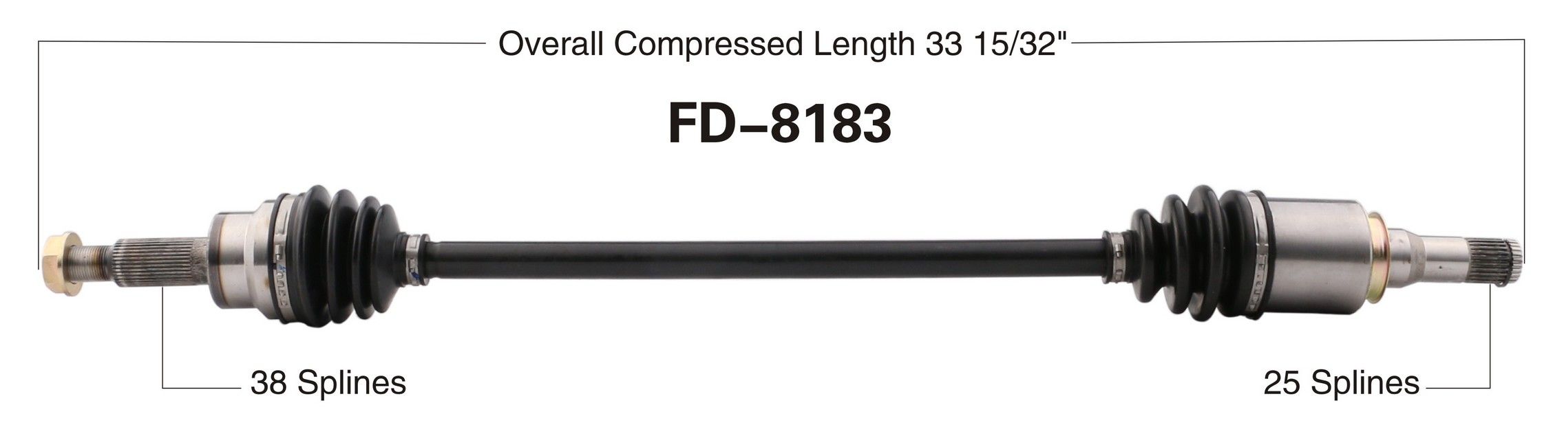 2019, 2018, 2017, 2016, 2015, 2014, 2013, 2012, 2011, 2010, 2009 Ford Taurus CV Axle Shaft