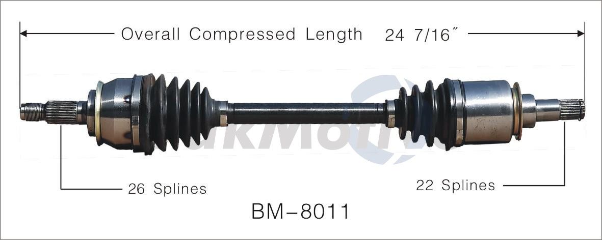 2004, 2003, 2002 Mini Cooper CV Axle Shaft