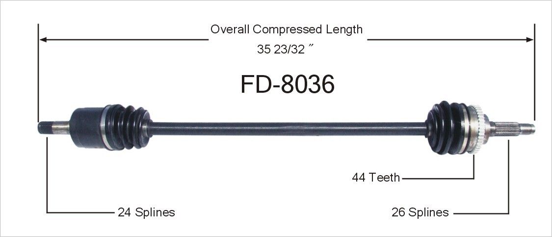 1994, 1993, 1992, 1991, 1990 Mazda 323 CV Axle Shaft