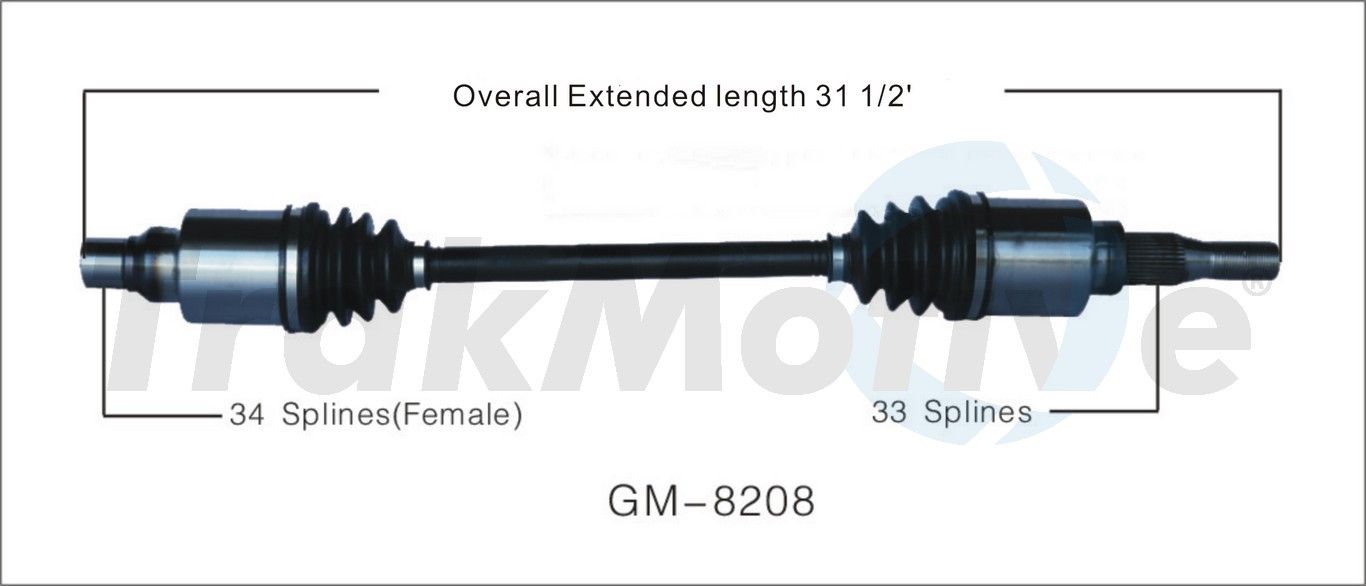 2005, 2004, 2003, 2002, 2001 Pontiac Aztek CV Axle Shaft