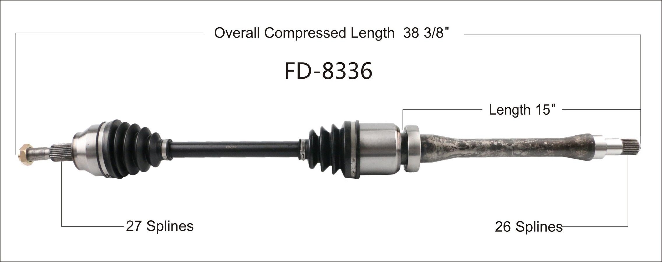 2018, 2017, 2016, 2015 Ford Focus CV Axle Shaft
