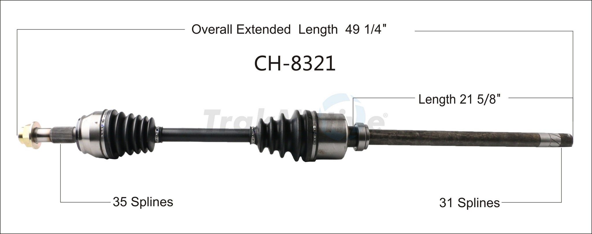 2018, 2017, 2016, 2015, 2014 Ram ProMaster 2500 1500 CV Axle Shaft