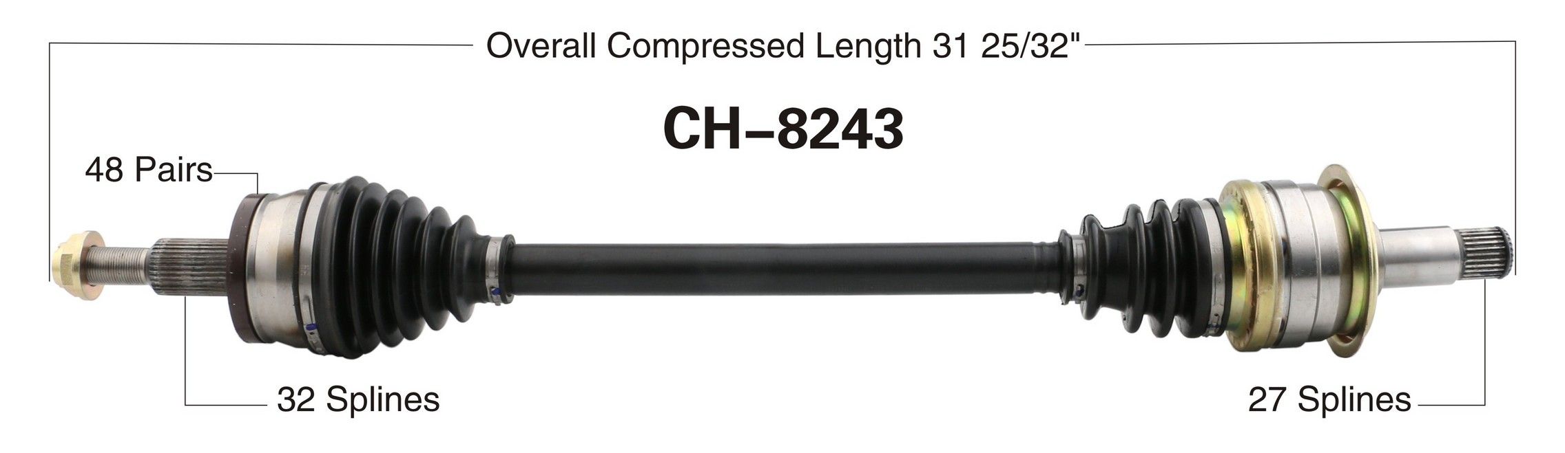 2014, 2013, 2012, 2011 Dodge Challenger CV Axle Shaft