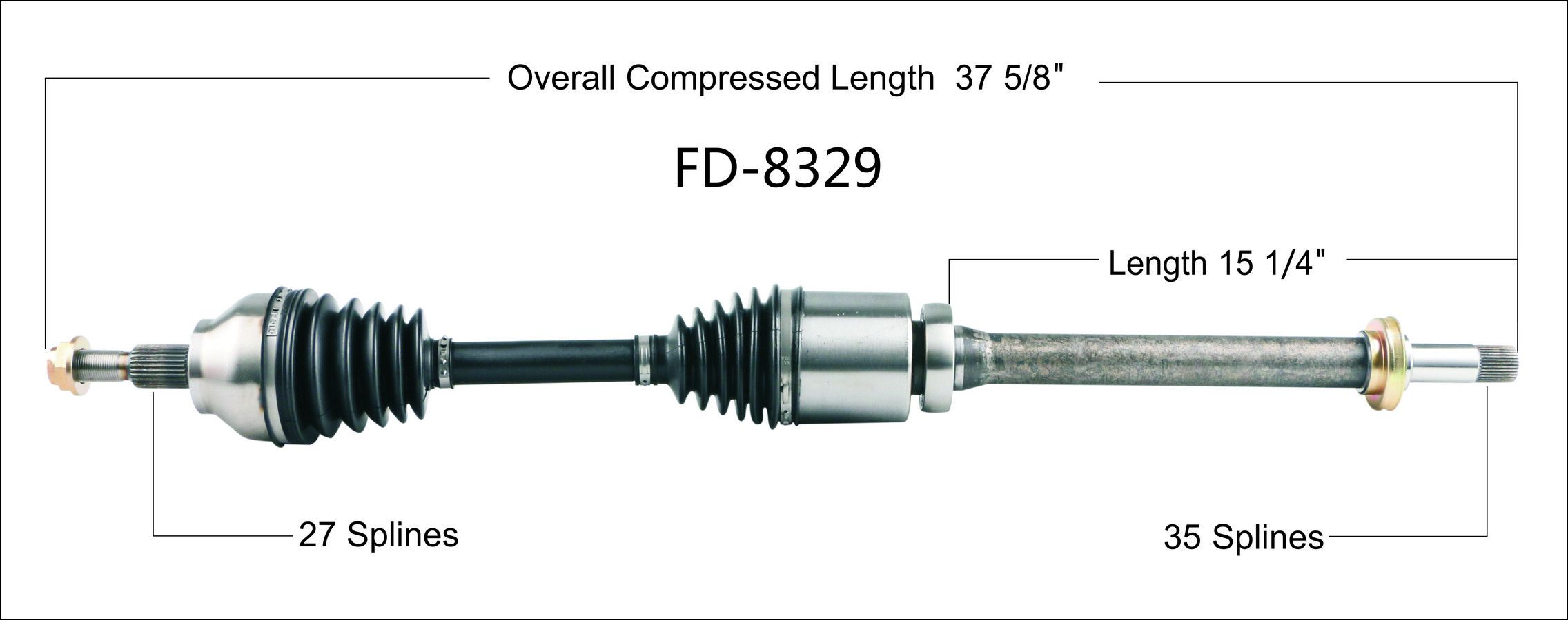 2019, 2018, 2017, 2016, 2015, 2014, 2013 Ford Escape CV Axle Shaft