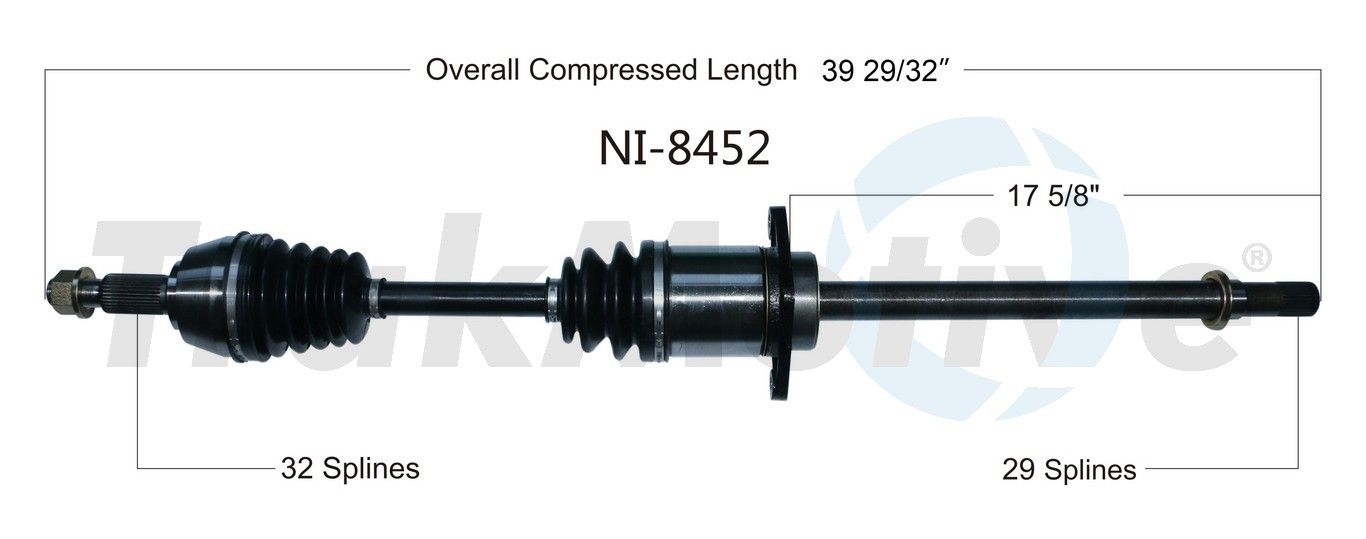 2014, 2013, 2012, 2011, 2010, 2009 Nissan Maxima CV Axle Shaft