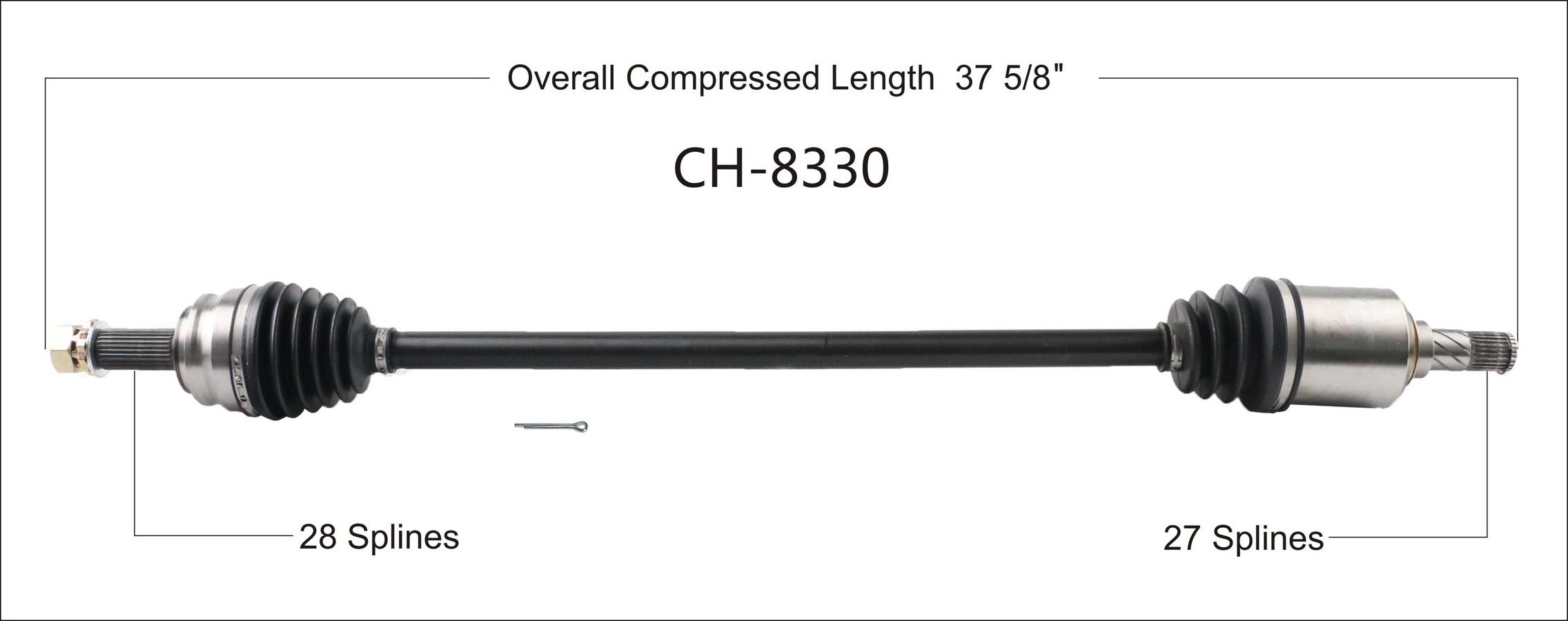 2017, 2016, 2015, 2014, 2013, 2012, 2011, 2010, 2009, 2008, 2007 Jeep Compass CV Axle Shaft