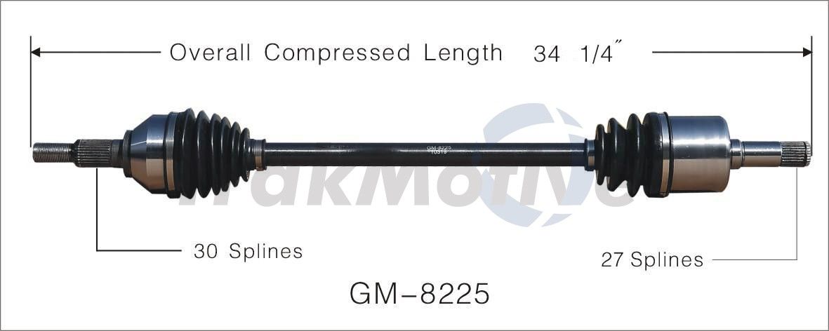 2009, 2008, 2007, 2006 Pontiac Solstice CV Axle Shaft