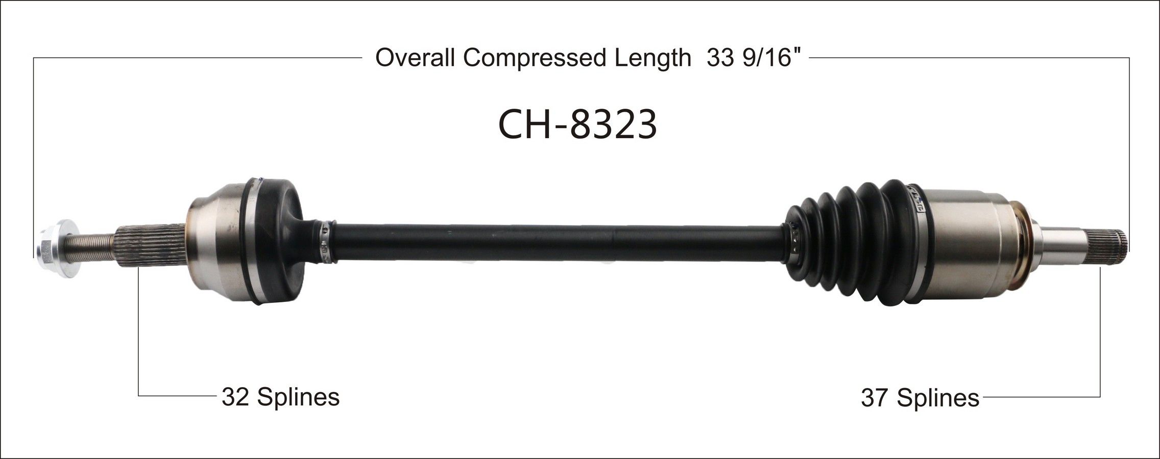 2022, 2021, 2020, 2019, 2018, 2017, 2016, 2015, 2014, 2013, 2012, 2011 Dodge Durango Cherokee CV Axle Shaft