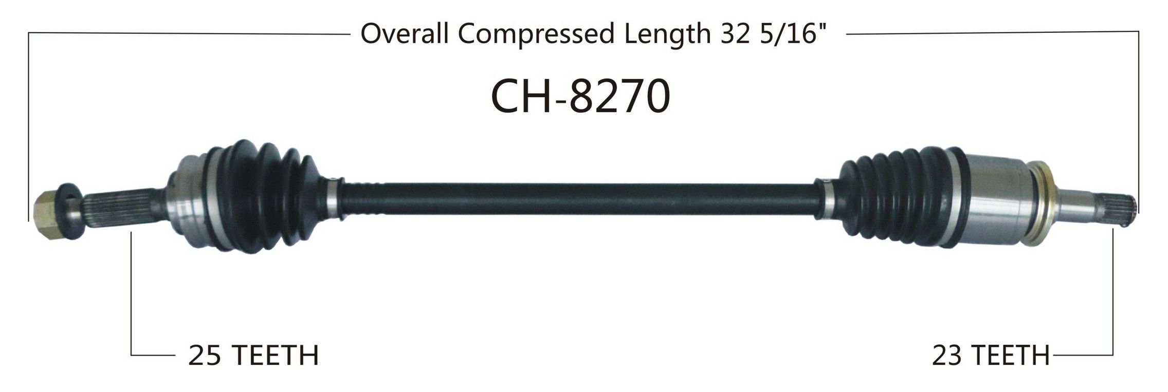 2017, 2016, 2015, 2014, 2013, 2012, 2011, 2010, 2009, 2008, 2007 Jeep Compass CV Axle Shaft