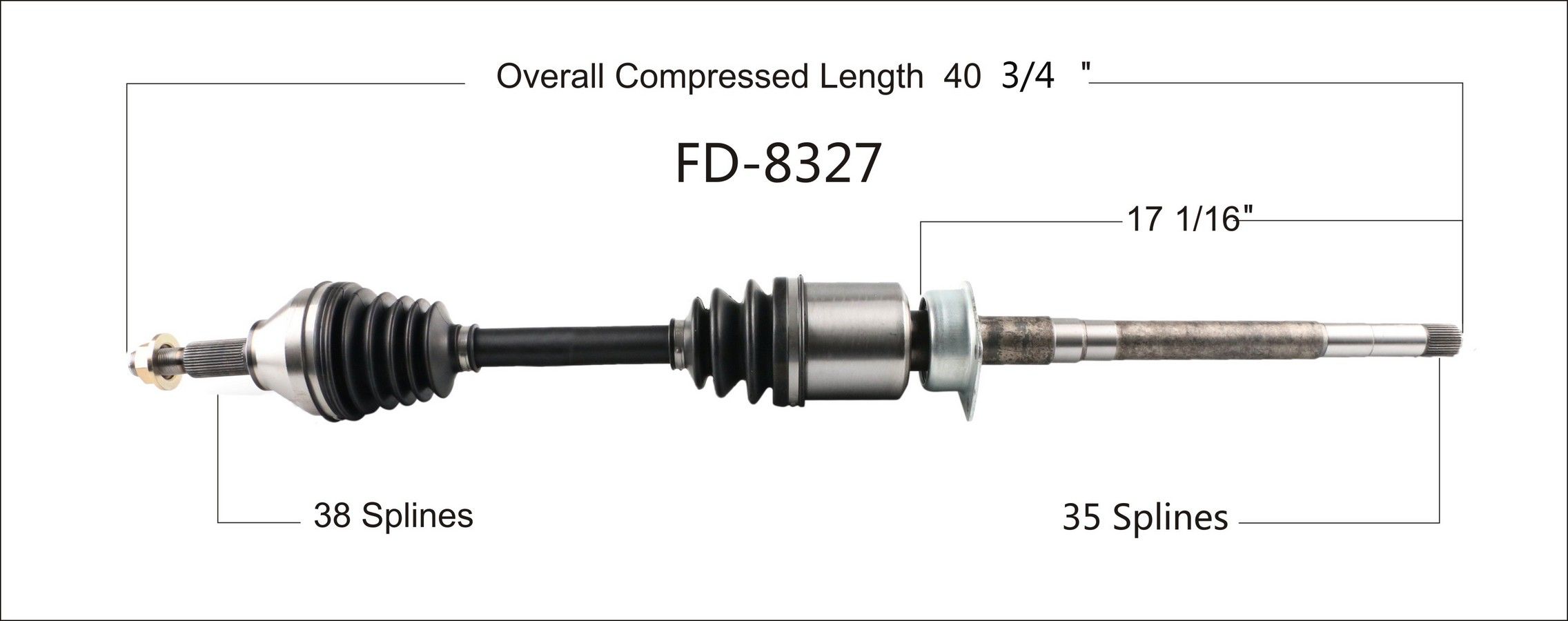 2019, 2018, 2017, 2016 Ford Explorer CV Axle Shaft