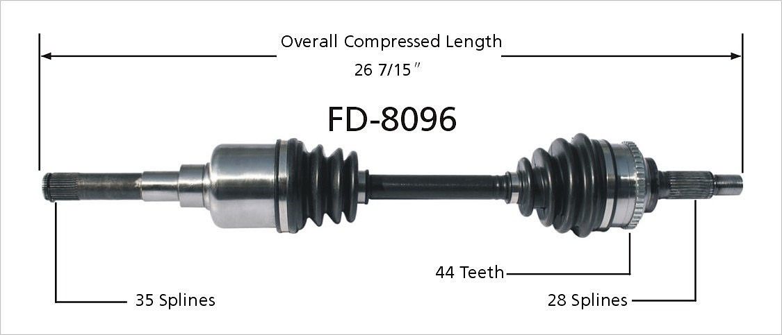 2008, 2007, 2006, 2005, 2004, 2003, 2002, 2001 Mazda Tribute CV Axle Shaft