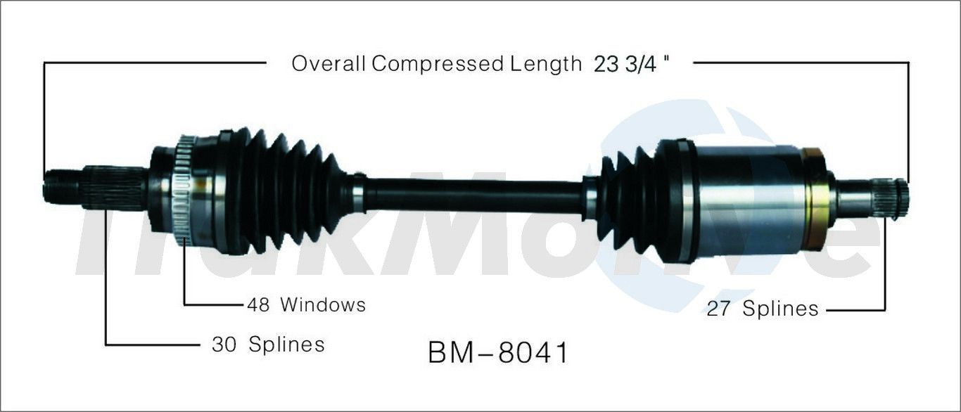 2010, 2009 BMW 528i xDrive CV Axle Shaft