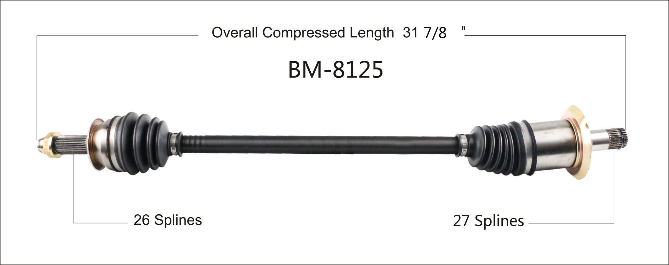 2016, 2015, 2014, 2013 Mini Cooper Paceman Countryman CV Axle Shaft