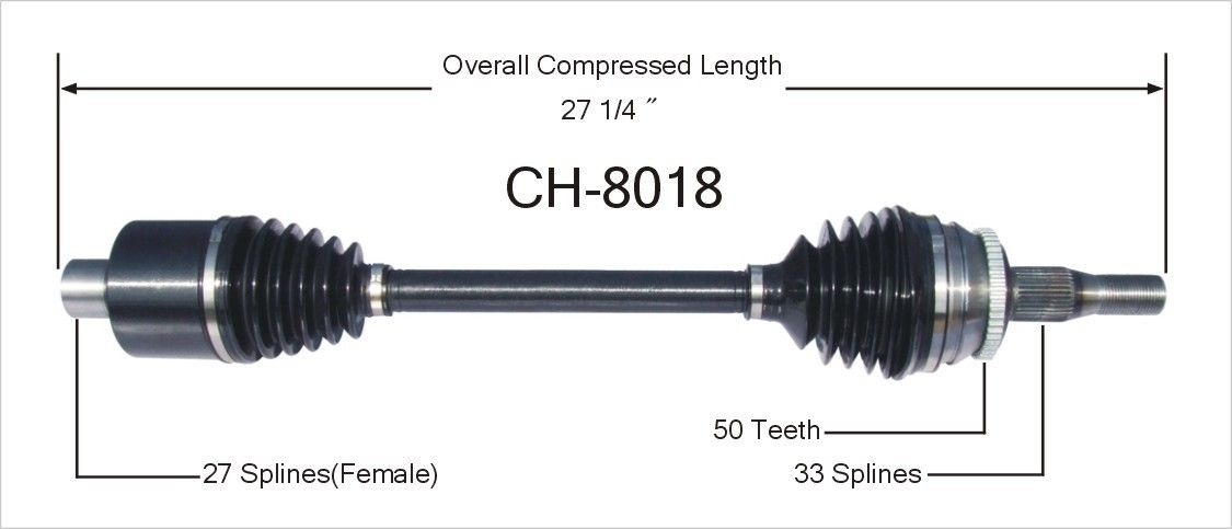 2004, 2003, 2002, 2001, 2000, 1999, 1998 Dodge Intrepid CV Axle Shaft
