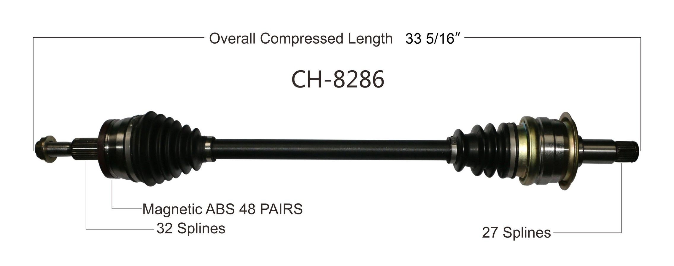 2014, 2013, 2012, 2011, 2010, 2009 Chrysler 300 CV Axle Shaft