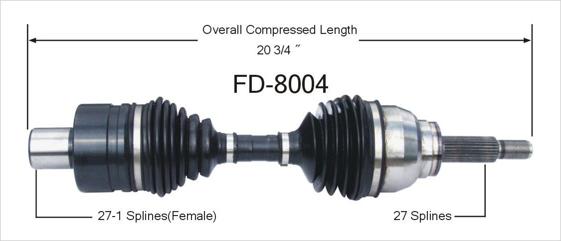 2001, 2000, 1999, 1998, 1997, 1996, 1995 Ford Explorer CV Axle Shaft