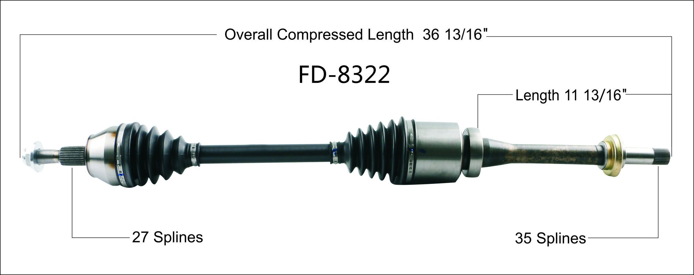 2016, 2015, 2014 Ford Transit Connect Connect CV Axle Shaft