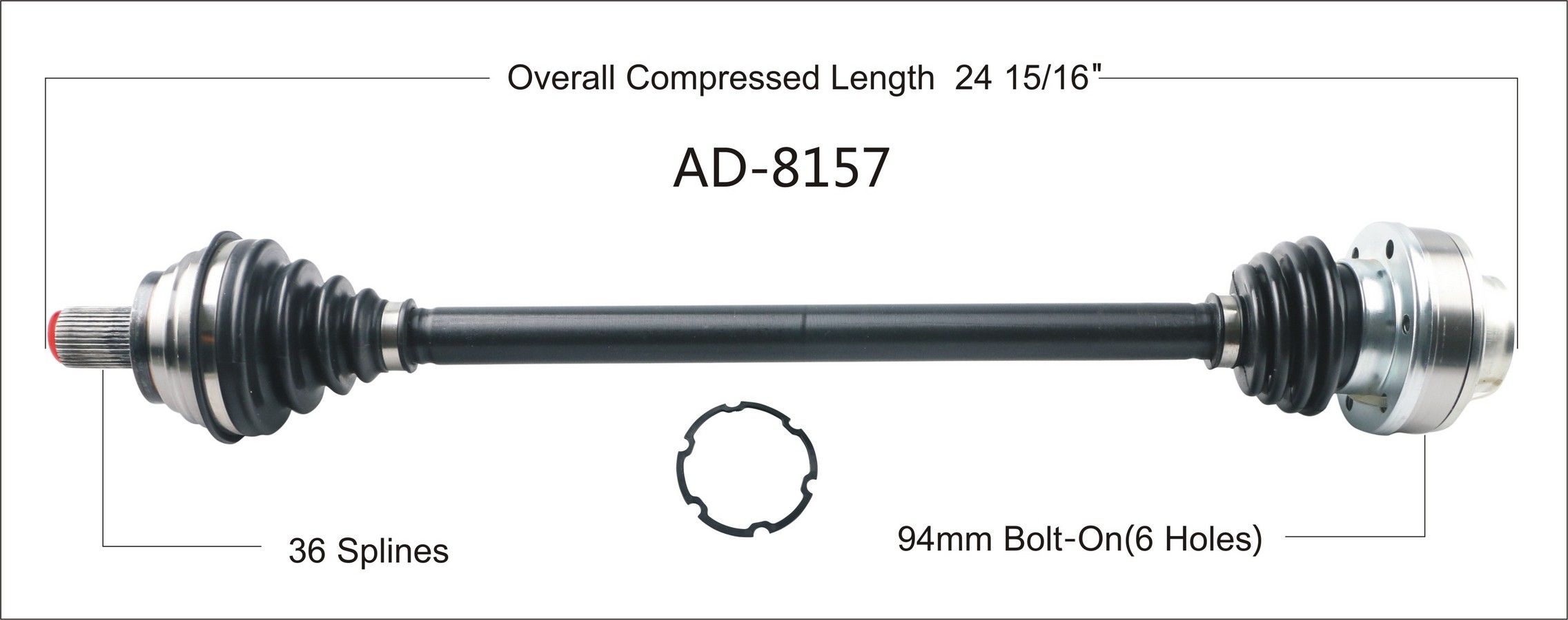 2020, 2019, 2018, 2017, 2016, 2015 Audi S3 Quattro CV Axle Shaft