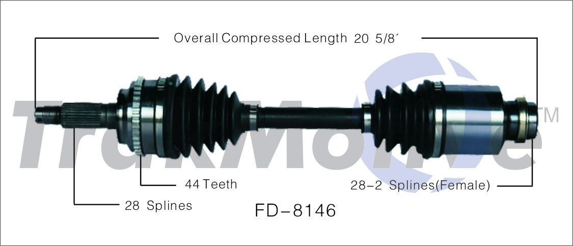 2009, 2008, 2007, 2006 Ford Fusion CV Axle Shaft