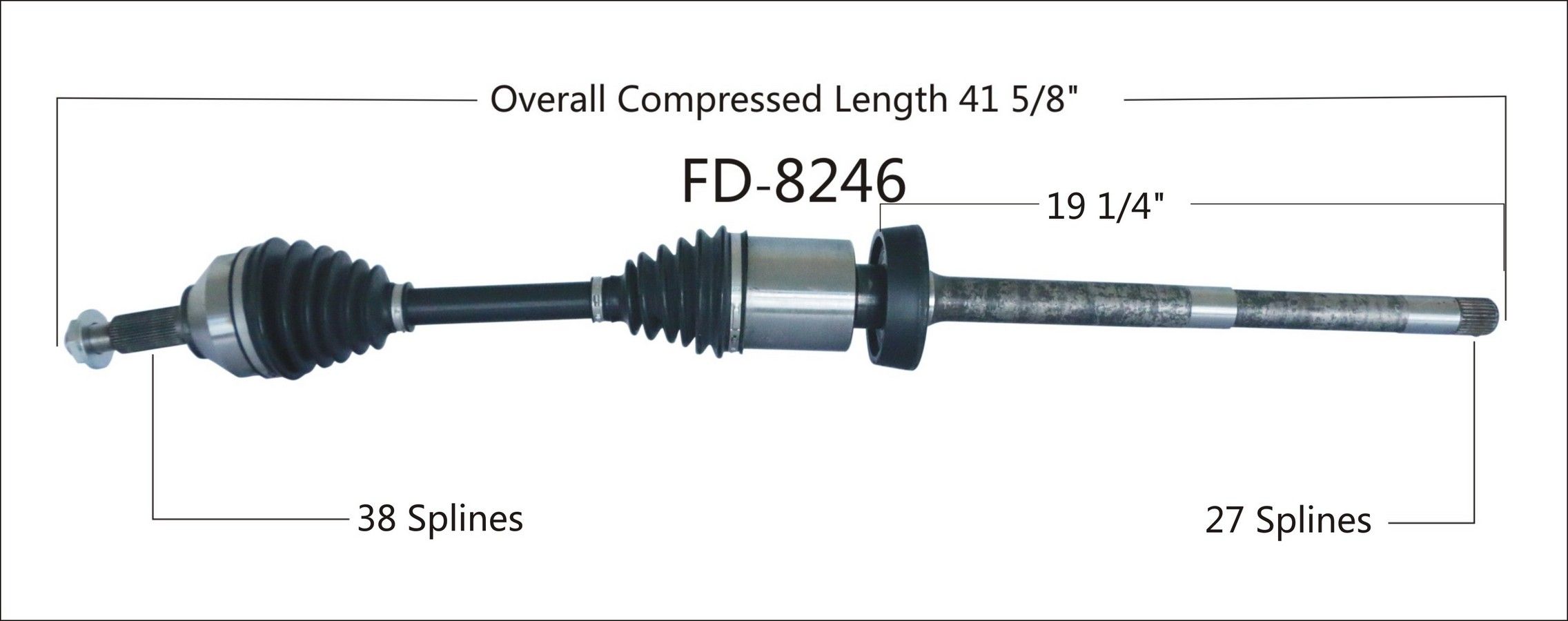 2014, 2013, 2012, 2011, 2010, 2009 Ford Taurus CV Axle Shaft