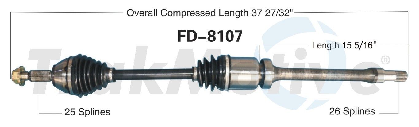 2013, 2012, 2011, 2010 Ford Transit Connect Connect CV Axle Shaft