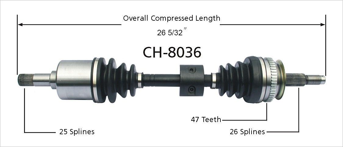 1988, 1987 Dodge Mini Ram & Country CV Axle Shaft