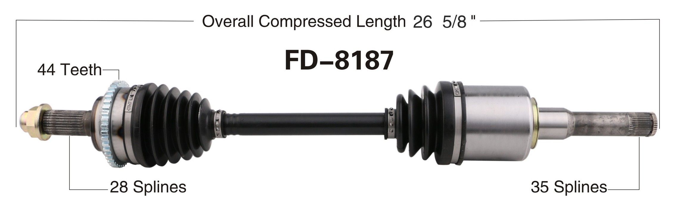 2012, 2011, 2010 Ford Fusion CV Axle Shaft