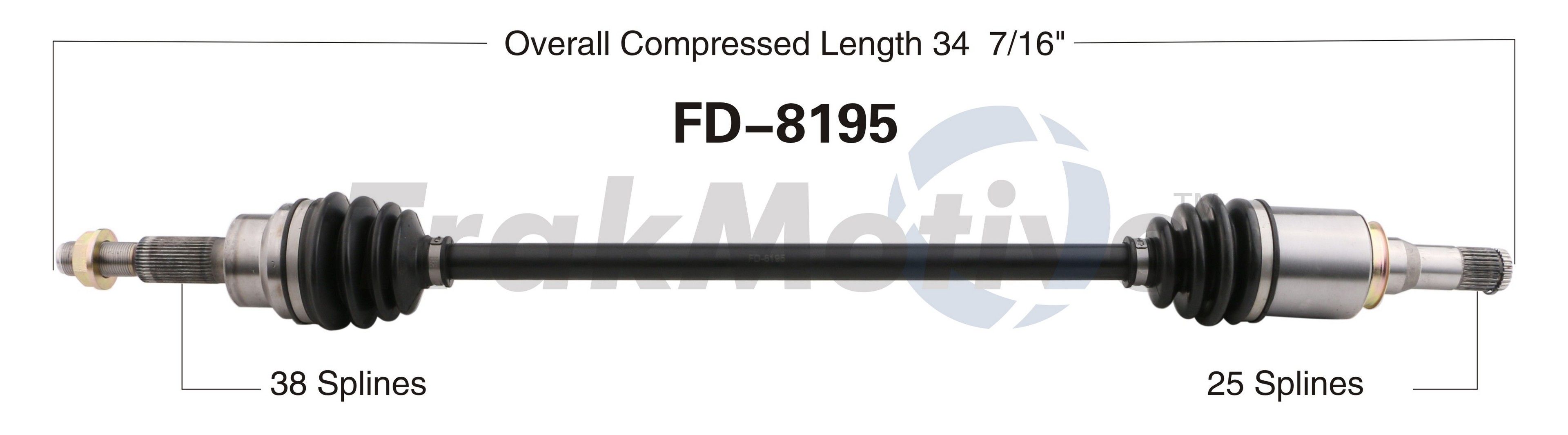 2019, 2018, 2017, 2016, 2015, 2014, 2013, 2012, 2011 Ford Explorer CV Axle Shaft