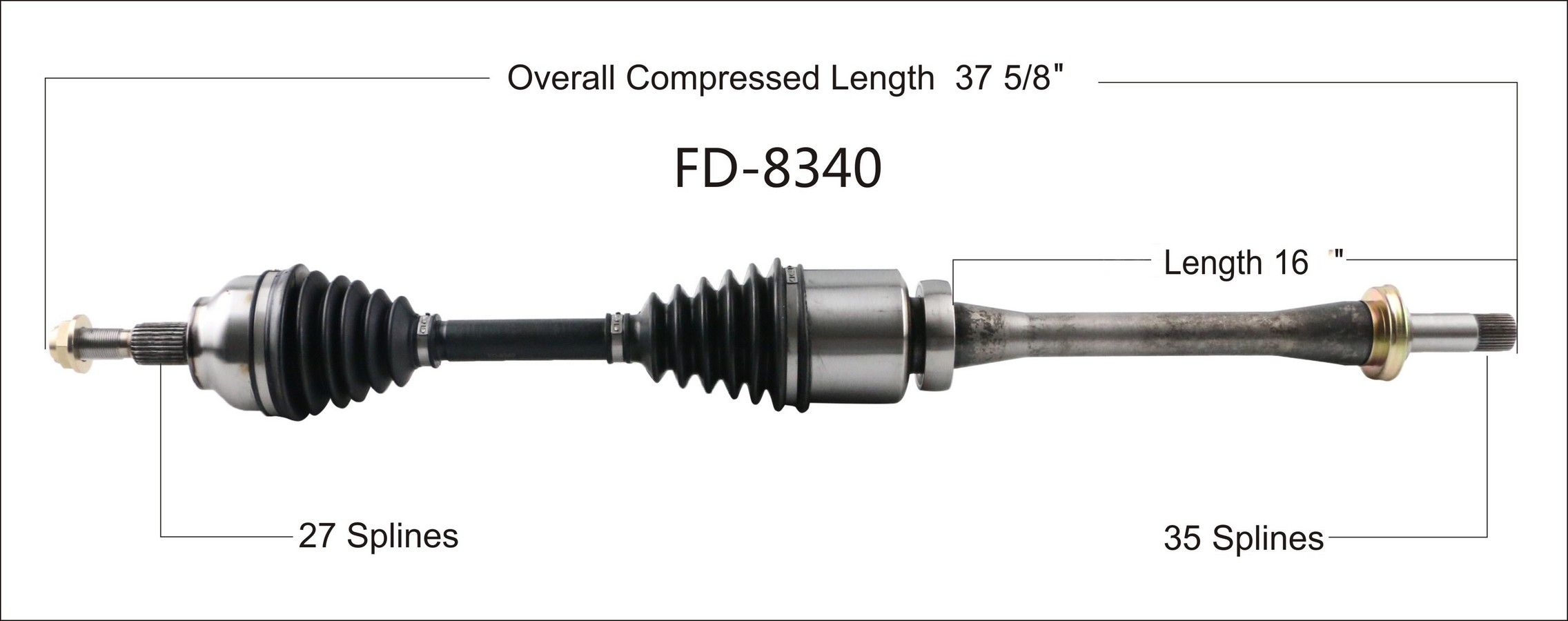 2018, 2017, 2016, 2015, 2014, 2013 Ford Escape CV Axle Shaft