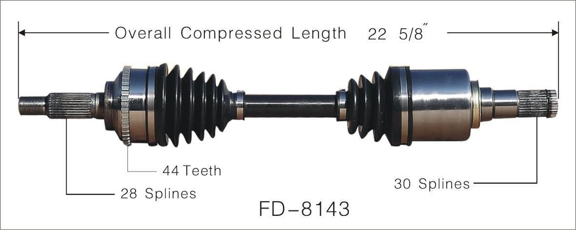 2012, 2011, 2010, 2009, 2008, 2007, 2006, 2005 Ford Escape CV Axle Shaft
