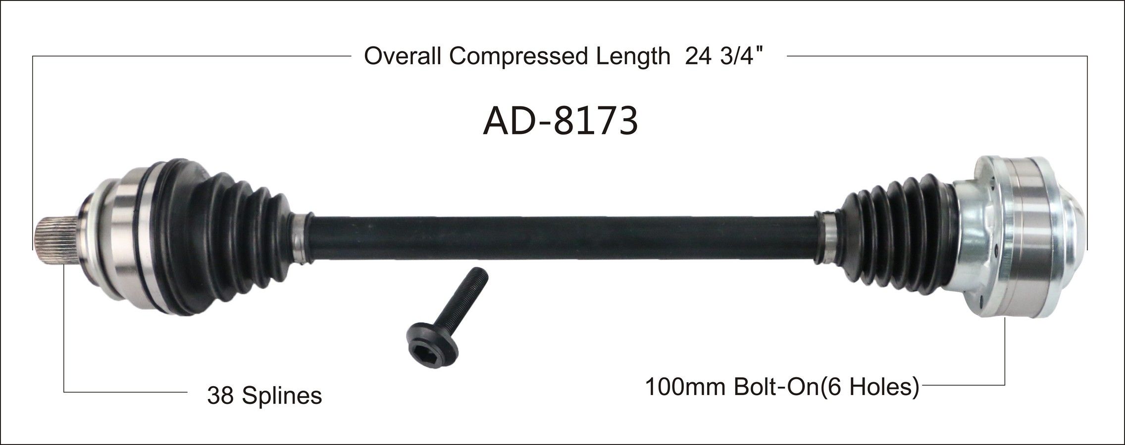 2023, 2022, 2021, 2020, 2019, 2018, 2017 Audi A4 CV Axle Shaft