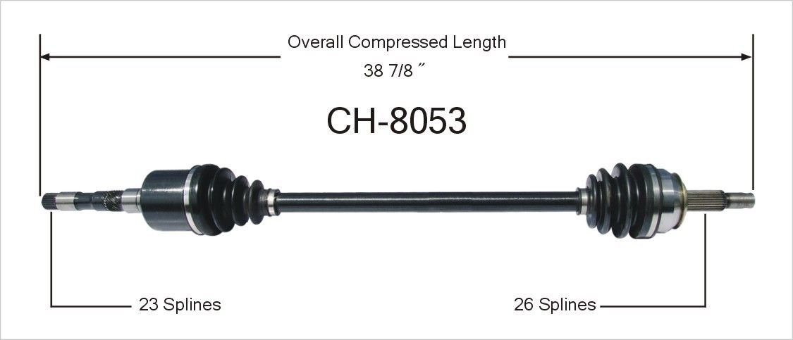 1986, 1985 Dodge Lancer Class CV Axle Shaft