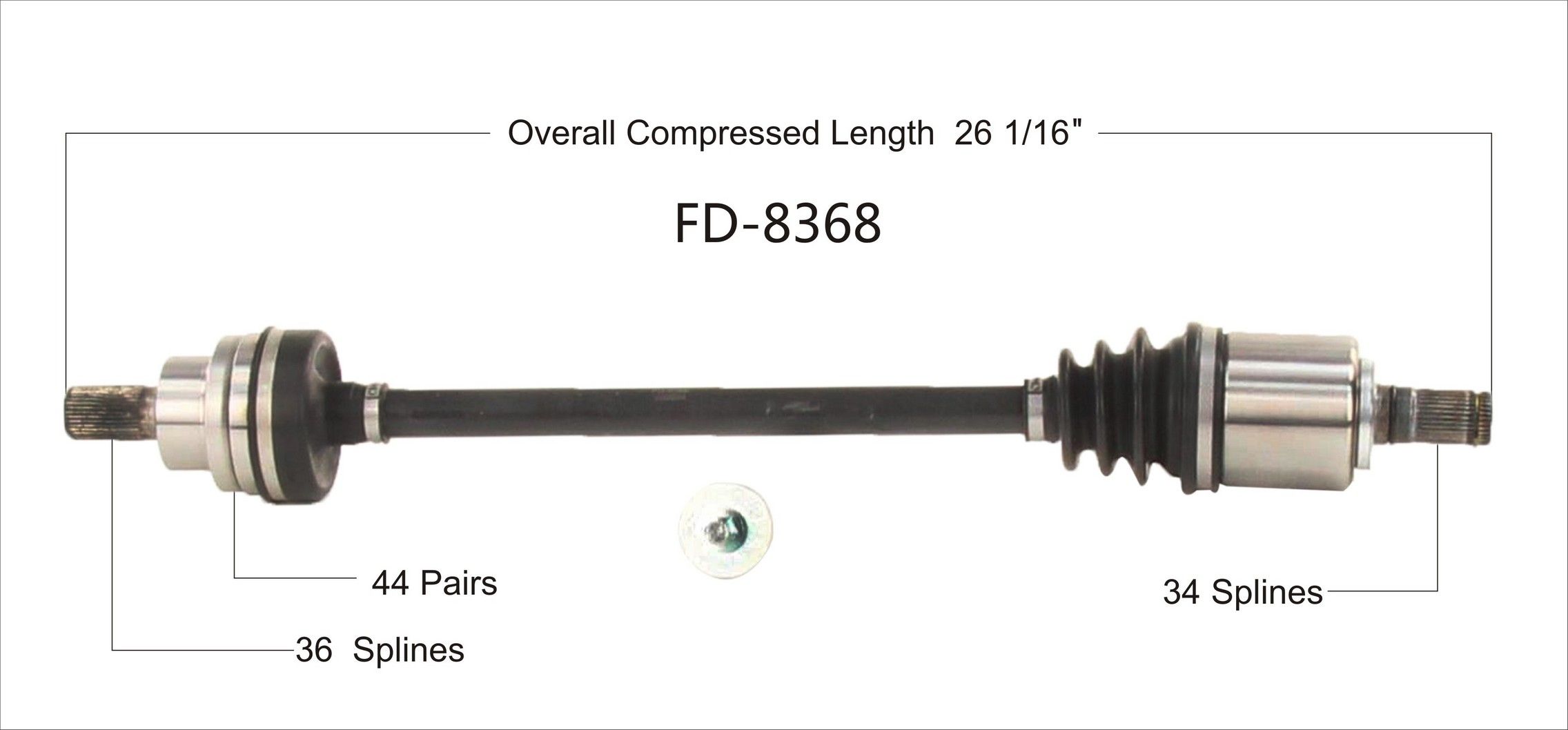 2018, 2017, 2016 Ford Focus CV Axle Shaft