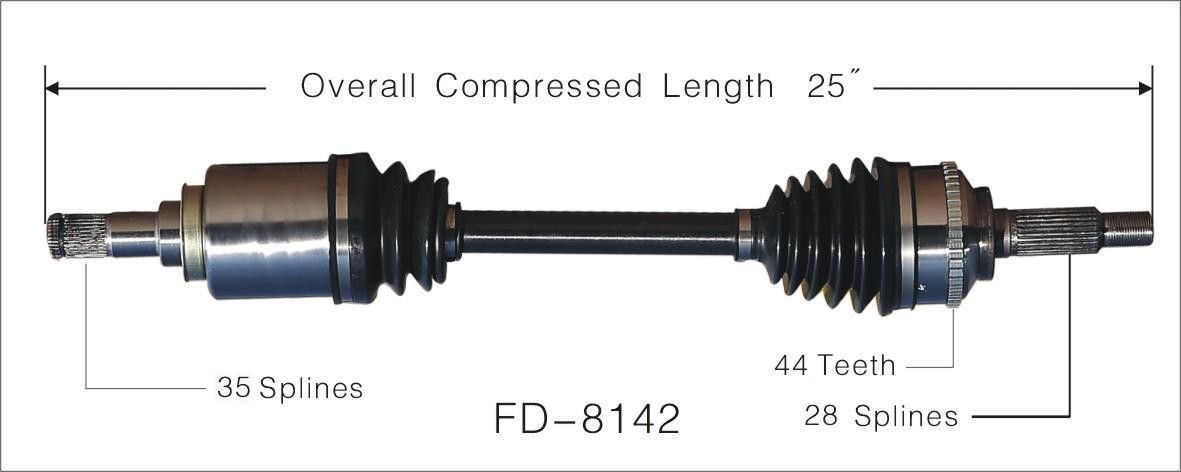 2012, 2011, 2010, 2009, 2008, 2007, 2006, 2005 Ford Escape CV Axle Shaft
