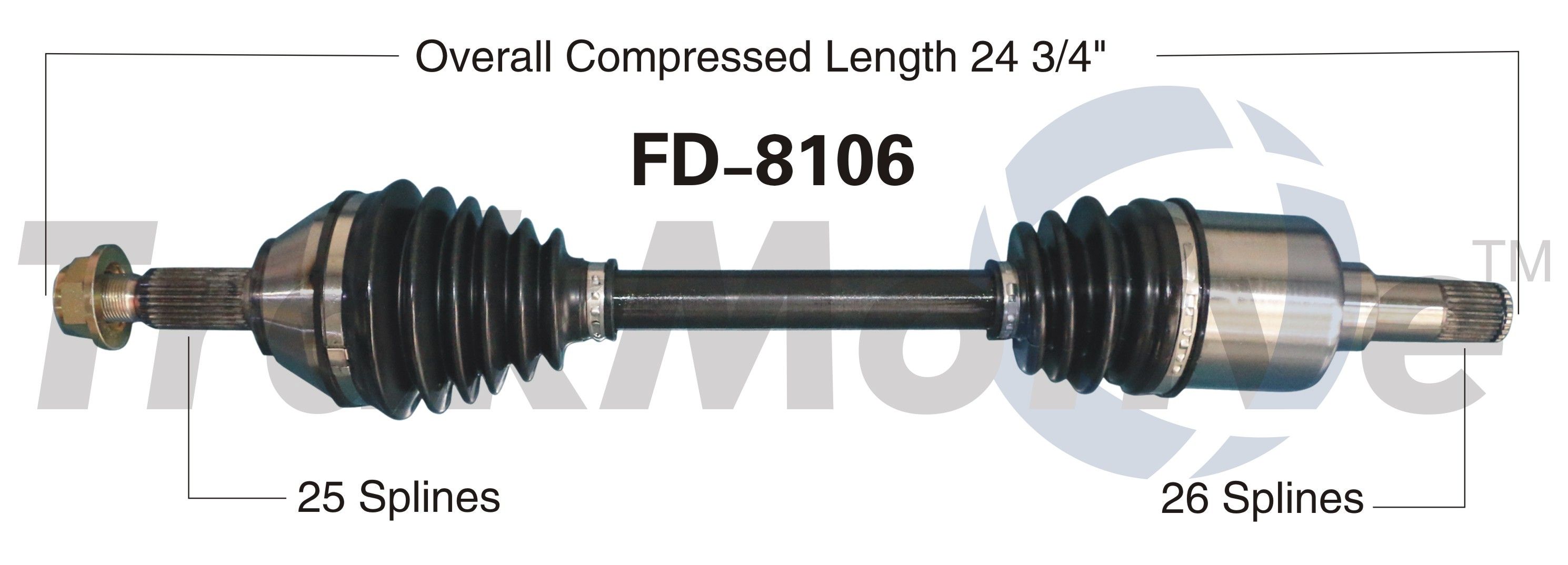 2013, 2012, 2011, 2010 Ford Transit Connect Connect CV Axle Shaft