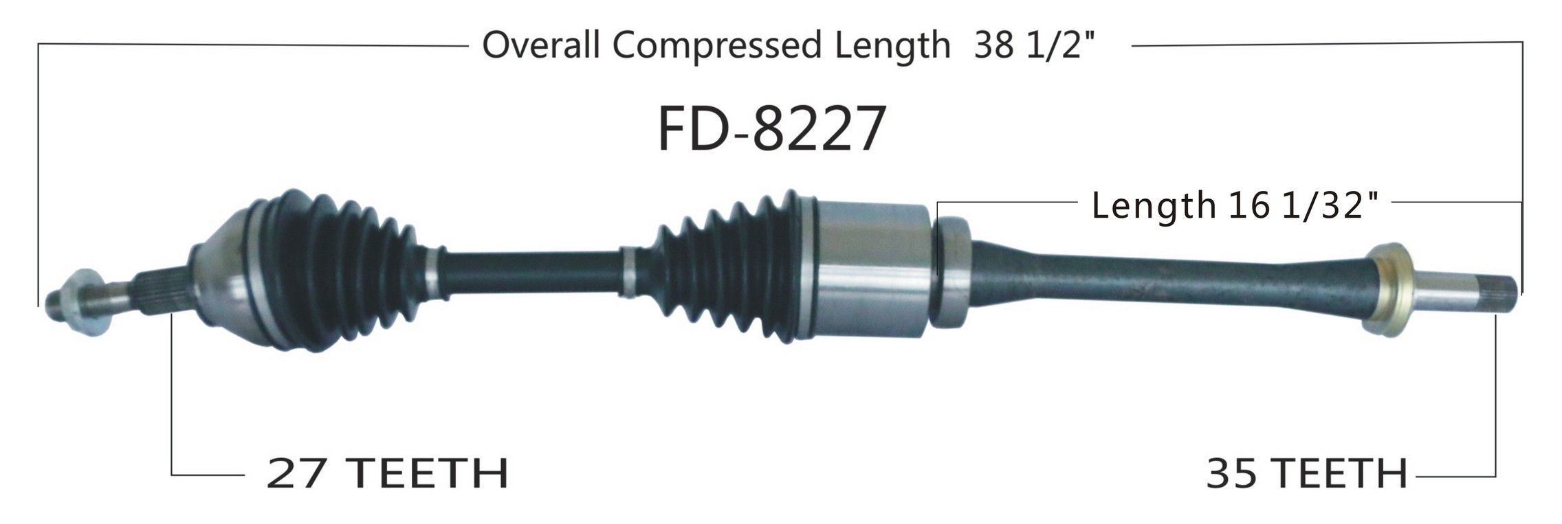 2020, 2019, 2018, 2017, 2016, 2015, 2014, 2013 Ford Fusion CV Axle Shaft