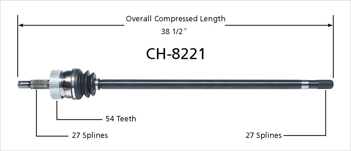 1993, 1992, 1991, 1990, 1989, 1988, 1987, 1986, 1985, 1984 Jeep Cherokee CV Axle Shaft