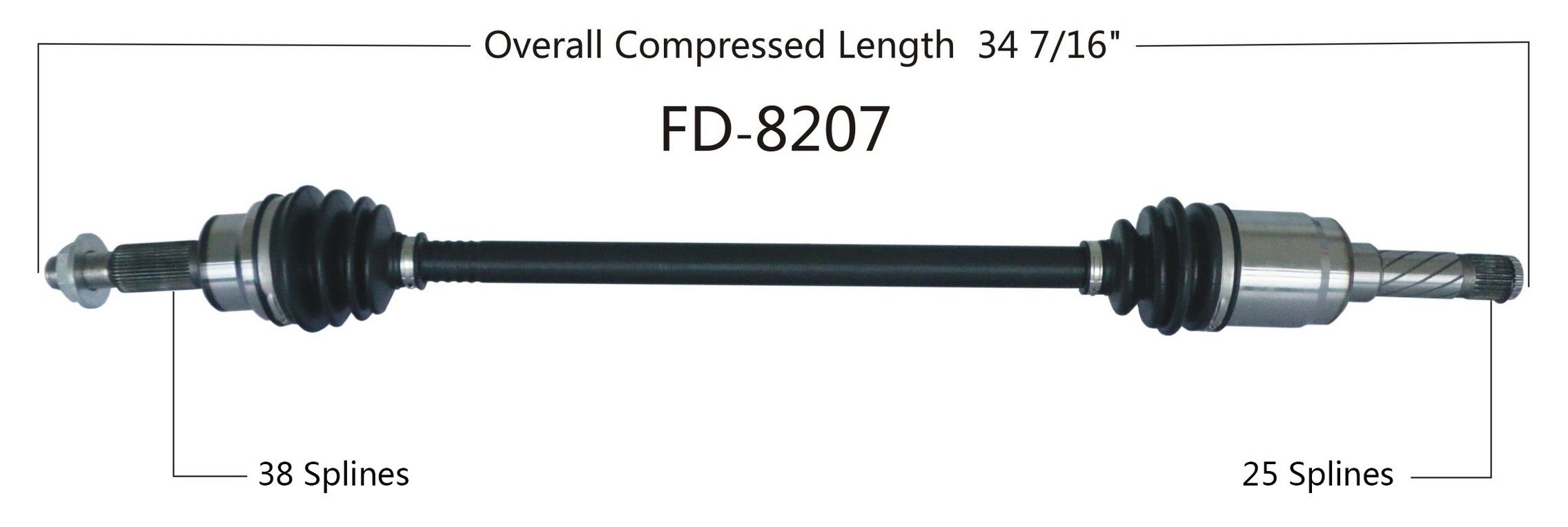 2017, 2016, 2015, 2014, 2013, 2012 Ford Flex CV Axle Shaft