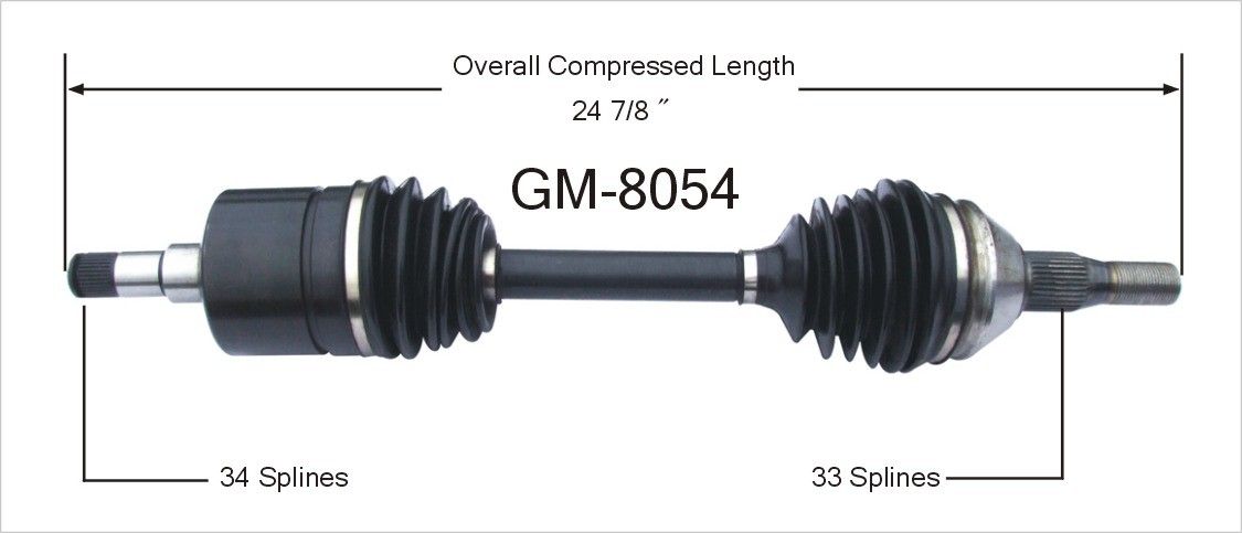 2005, 2004, 2003, 2002, 2001, 2000, 1999, 1998, 1997 Chevrolet Venture CV Axle Shaft