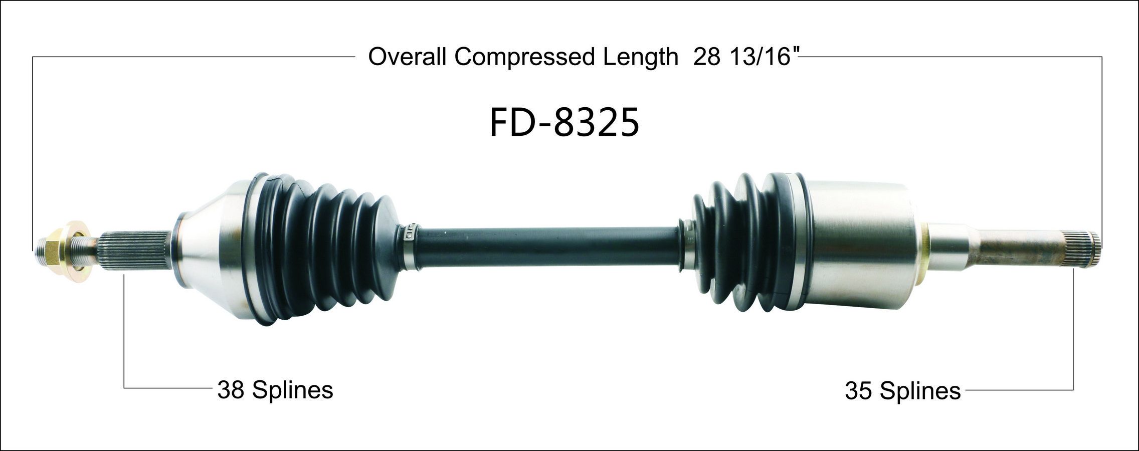 2019, 2018, 2017, 2016, 2015, 2014, 2013, 2012 Ford Explorer CV Axle Shaft