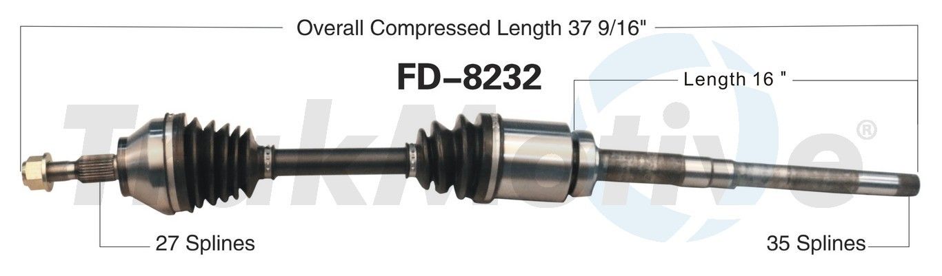 2019, 2018, 2017, 2016, 2015, 2014, 2013 Ford Escape CV Axle Shaft