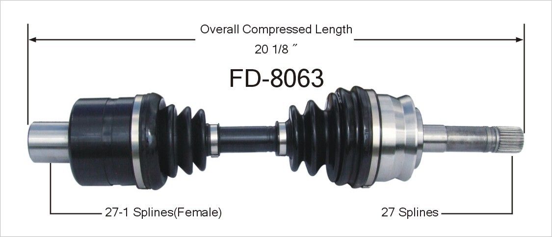 2000, 1999, 1998 Mazda B3000 CV Axle Shaft