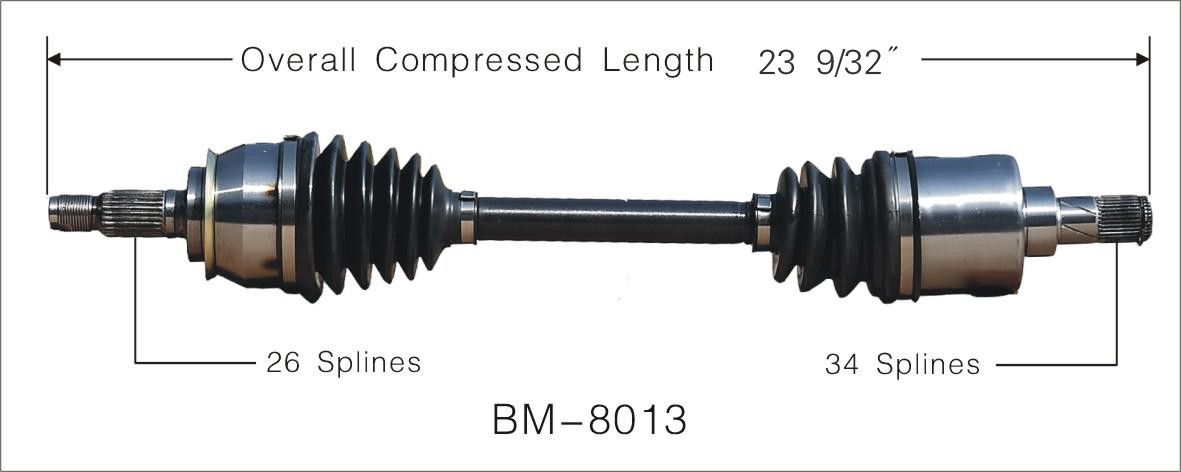 2009, 2008, 2007, 2006, 2005, 2004, 2003, 2002 Mini Cooper CV Axle Shaft
